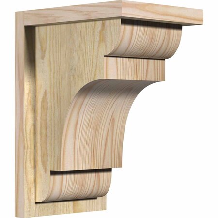Ekena Millwork New Brighton Rough Sawn Corbel w/Backplate, Douglas Fir, 8"W x 10"D x 14"H COR08X10X14NEB01RDF